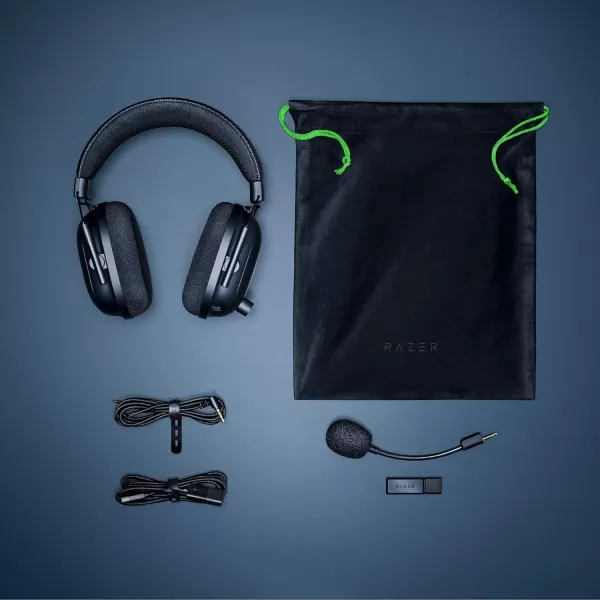 Razer BlackShark V2 Pro Wireless Gaming Headset THX 71 Spatial Surround Sound  50mm Drivers  Detachable Mic  for PC PS5 PS4 Switch Black