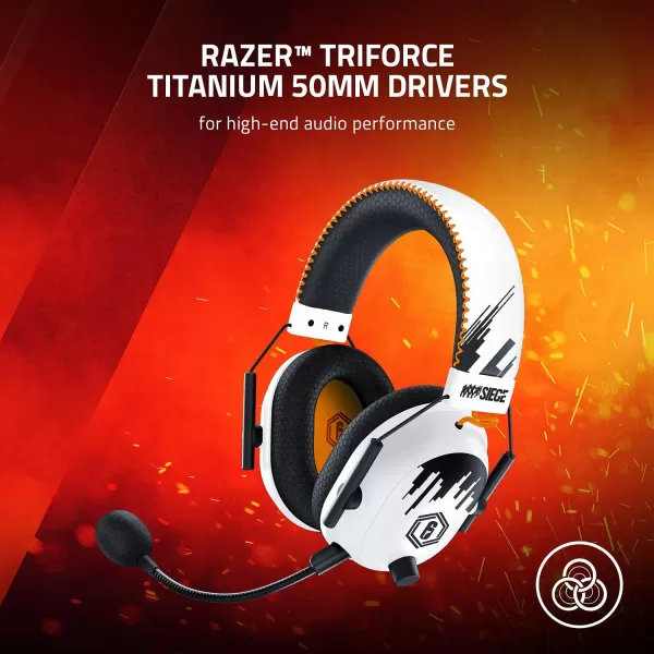Razer BlackShark V2 Pro Wireless Gaming Headset THX 71 Spatial Surround Sound  50mm Drivers  Detachable Mic  for PC PS5 PS4 Switch WhiteSix Siege