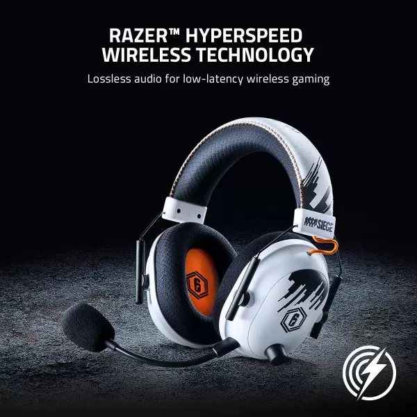 Razer BlackShark V2 Pro Wireless Gaming Headset THX 71 Spatial Surround Sound  50mm Drivers  Detachable Mic  for PC PS5 PS4 Switch WhiteSix Siege