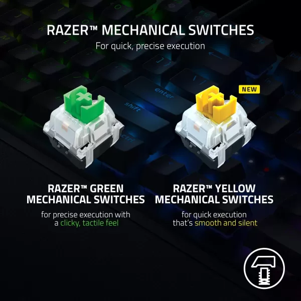 Razer BlackWidow V3 Mechanical Gaming Keyboard Green Mechanical Switches  Tactile ampamp Clicky  Chroma RGB Lighting  UVCoated ABS Keycaps  Programmable Macros  Roblox EditionClassic Black