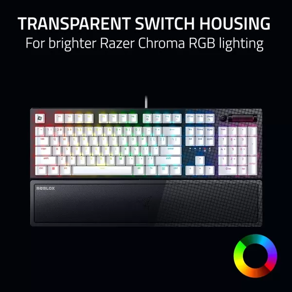 Razer BlackWidow V3 Mechanical Gaming Keyboard Green Mechanical Switches  Tactile ampamp Clicky  Chroma RGB Lighting  UVCoated ABS Keycaps  Programmable Macros  Roblox EditionRoblox Edition