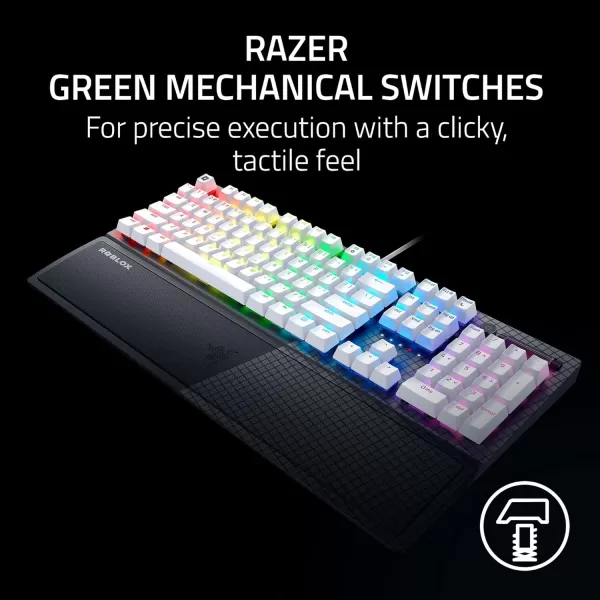 Razer BlackWidow V3 Mechanical Gaming Keyboard Green Mechanical Switches  Tactile ampamp Clicky  Chroma RGB Lighting  UVCoated ABS Keycaps  Programmable Macros  Roblox EditionRoblox Edition
