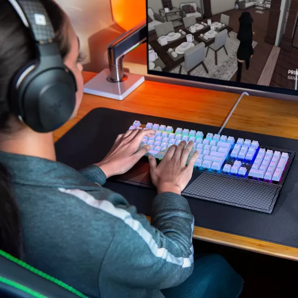 Razer BlackWidow V3 Mechanical Gaming Keyboard Green Mechanical Switches  Tactile ampamp Clicky  Chroma RGB Lighting  UVCoated ABS Keycaps  Programmable Macros  Roblox EditionRoblox Edition
