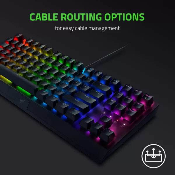 Razer BlackWidow V3 Tenkeyless TKL Mechanical Gaming Keyboard Green Mechanical Switches  Tactile ampamp Clicky  Chroma RGB Lighting  Compact Form Factor  Programmable MacrosSilent Switches
