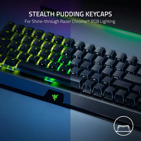 Razer BlackWidow V4 Mini HyperSpeed Wireless Hot Swappable 65 Gaming Keyboard HyperSpeed Wireless ampamp Bluetooth 50  Orange Switches Tactile ampamp Quiet  Phantom Pudding Keycap  200 Hr Battery