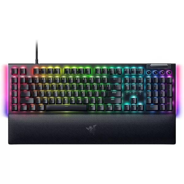 Razer BlackWidow V4 X Mechanical Gaming Keyboard Yellow Switches Linear ampamp Silent  6 Macro Keys  Chroma RGB  Doubleshot ABS Keycaps  Roller ampamp Media Keys  Snap TapBlack
