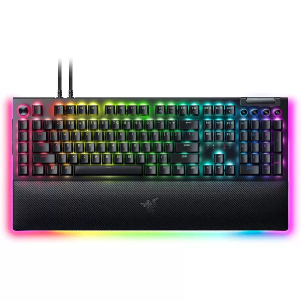 Razer BlackWidow V4 X Mechanical Gaming Keyboard Yellow Switches Linear ampamp Silent  6 Macro Keys  Chroma RGB  Doubleshot ABS Keycaps  Roller ampamp Media Keys  Snap TapBlack