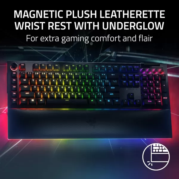 Razer BlackWidow V4 X Mechanical Gaming Keyboard Yellow Switches Linear ampamp Silent  6 Macro Keys  Chroma RGB  Doubleshot ABS Keycaps  Roller ampamp Media Keys  Snap TapBlack