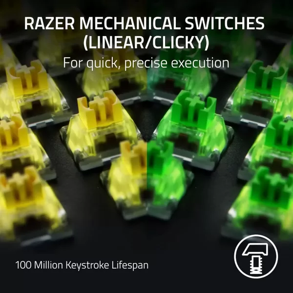 Razer BlackWidow V4 X Mechanical Gaming Keyboard Yellow Switches Linear ampamp Silent  6 Macro Keys  Chroma RGB  Doubleshot ABS Keycaps  Roller ampamp Media Keys  Snap TapBlack