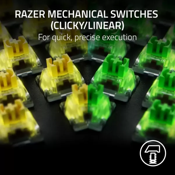 Razer BlackWidow V4 X Mechanical Gaming Keyboard Yellow Switches Linear ampamp Silent  6 Macro Keys  Chroma RGB  Doubleshot ABS Keycaps  Roller ampamp Media Keys  Snap TapBlack