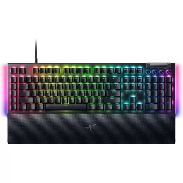 Razer BlackWidow V4 X Mechanical Gaming Keyboard Yellow Switches Linear ampamp Silent  6 Macro Keys  Chroma RGB  Doubleshot ABS Keycaps  Roller ampamp Media Keys  Snap TapBlack