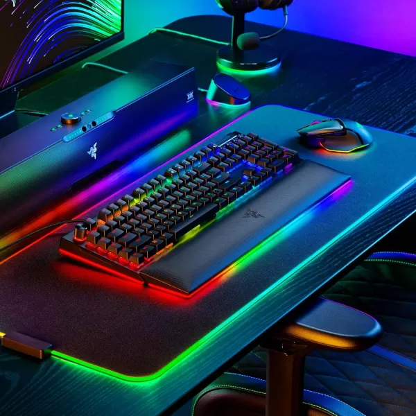 Razer BlackWidow V4 X Mechanical Gaming Keyboard Yellow Switches Linear ampamp Silent  6 Macro Keys  Chroma RGB  Doubleshot ABS Keycaps  Roller ampamp Media Keys  Snap TapBlack