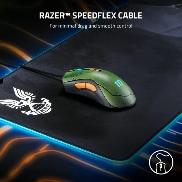 Razer DeathAdder V2 Gaming Mouse 20K DPI Optical Sensor  Fastest Gaming Mouse Switch  Chroma RGB Lighting  8 Programmable Buttons  Rubberized Side Grips  Classic BlackHalo Infinite Edition