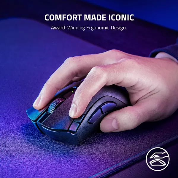 Razer DeathAdder V2 Gaming Mouse 20K DPI Optical Sensor  Fastest Gaming Mouse Switch  Chroma RGB Lighting  8 Programmable Buttons  Rubberized Side Grips  Classic BlackClassic Black