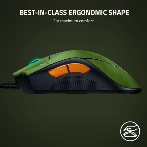 Razer DeathAdder V2 Gaming Mouse 20K DPI Optical Sensor  Fastest Gaming Mouse Switch  Chroma RGB Lighting  8 Programmable Buttons  Rubberized Side Grips  Classic BlackHalo Infinite Edition