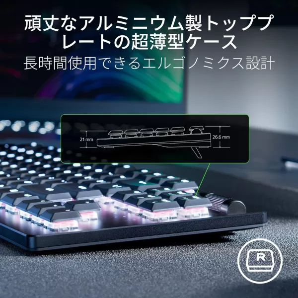 Razer DeathStalker V2 Pro TKL Wireless Gaming Keyboard LowProfile Optical Switches  Clicky Purple  HyperSpeed Wireless ampamp Bluetooth 5050 Hr Battery  UltraDurable Coated Keycaps  Chroma RGB
