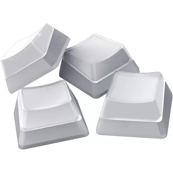 Razer Doubleshot PBT Keycap Upgrade Set for Mechanical ampamp Optical Keyboards Compatible with Standard 104105 US and UK layouts  Mercury WhiteMercury White