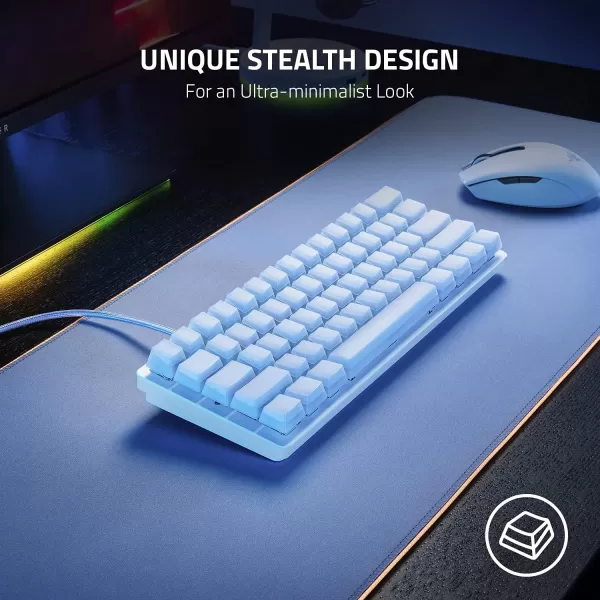 Razer Doubleshot PBT Keycap Upgrade Set for Mechanical ampamp Optical Keyboards Compatible with Standard 104105 US and UK layouts  Mercury WhiteMercury White