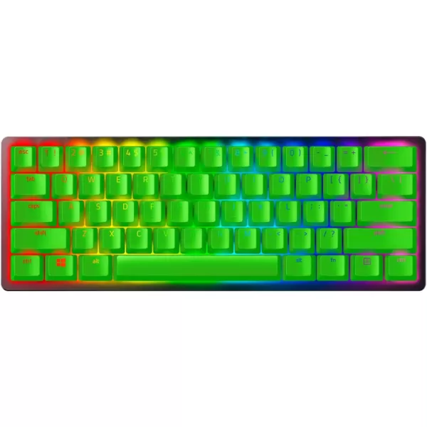 Razer Doubleshot PBT Keycap Upgrade Set for Mechanical ampamp Optical Keyboards Compatible with Standard 104105 US and UK layouts  Mercury WhiteRazer Green