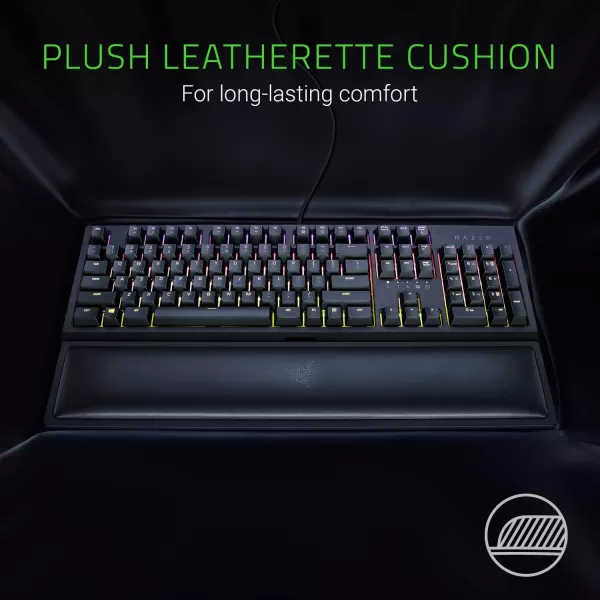Razer Ergonomic Wrist Rest for FullSized Keyboards AntiSlip Rubber Base  Angled Incline  Classic BlackFullSized Keyboard