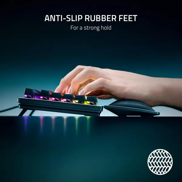 Razer Ergonomic Wrist Rest for FullSized Keyboards AntiSlip Rubber Base  Angled Incline  Classic BlackTKL Tenkeyless