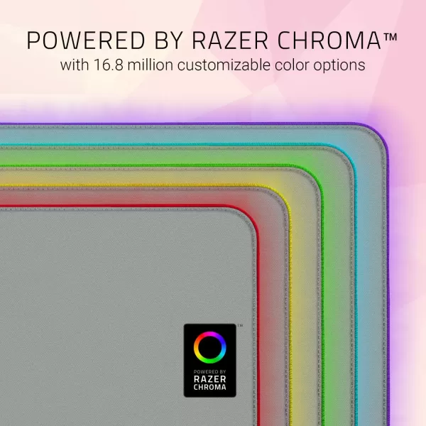 Razer Goliathus Extended Chroma Gaming Mouse Pad Customizable Chroma RGB Lighting  Soft Cloth Material  Balanced Control ampamp Speed  NonSlip Rubber Base  Quartz PinkQuartz PinkGray