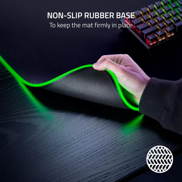Razer Goliathus Extended Chroma Gaming Mouse Pad Customizable Chroma RGB Lighting  Soft Cloth Material  Balanced Control ampamp Speed  NonSlip Rubber Base  Quartz PinkClassic Black