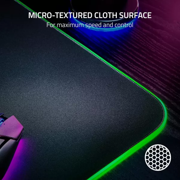 Razer Goliathus Extended Chroma Gaming Mouse Pad Customizable Chroma RGB Lighting  Soft Cloth Material  Balanced Control ampamp Speed  NonSlip Rubber Base  Quartz PinkClassic Black