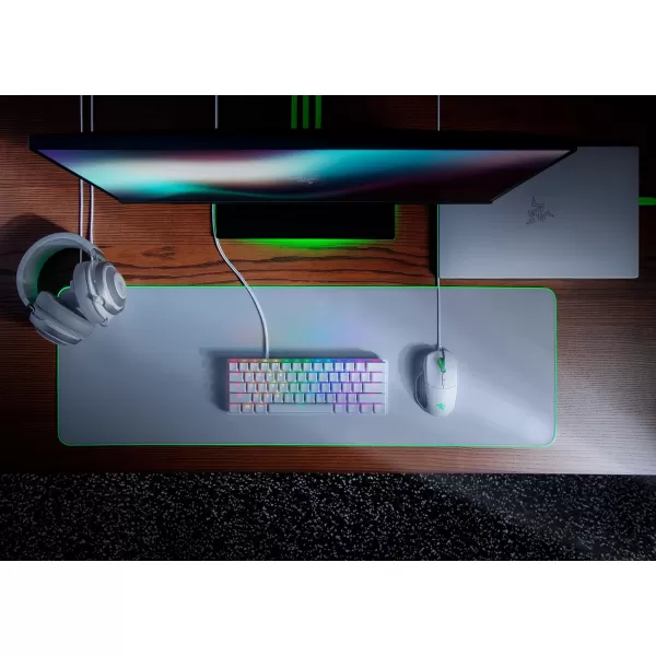 Razer Goliathus Extended Chroma Gaming Mouse Pad Customizable Chroma RGB Lighting  Soft Cloth Material  Balanced Control ampamp Speed  NonSlip Rubber Base  Quartz PinkMercury White