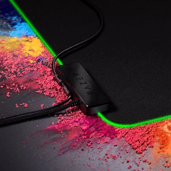 Razer Goliathus Extended Chroma Gaming Mouse Pad Customizable Chroma RGB Lighting  Soft Cloth Material  Balanced Control ampamp Speed  NonSlip Rubber Base  Quartz PinkClassic Black