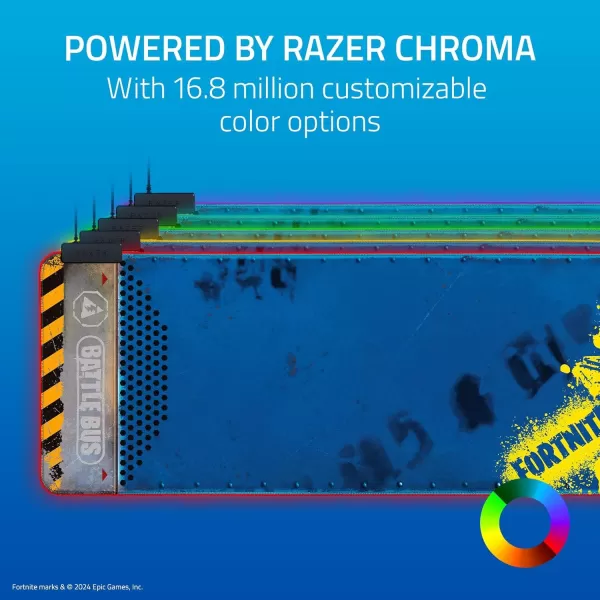 Razer Goliathus Extended Chroma Gaming Mouse Pad Customizable Chroma RGB Lighting  Soft Cloth Material  Balanced Control ampamp Speed  NonSlip Rubber Base  Quartz PinkFortnite Edition