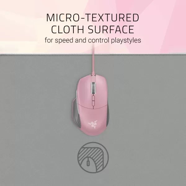Razer Goliathus Extended Chroma Gaming Mouse Pad Customizable Chroma RGB Lighting  Soft Cloth Material  Balanced Control ampamp Speed  NonSlip Rubber Base  Quartz PinkQuartz PinkGray