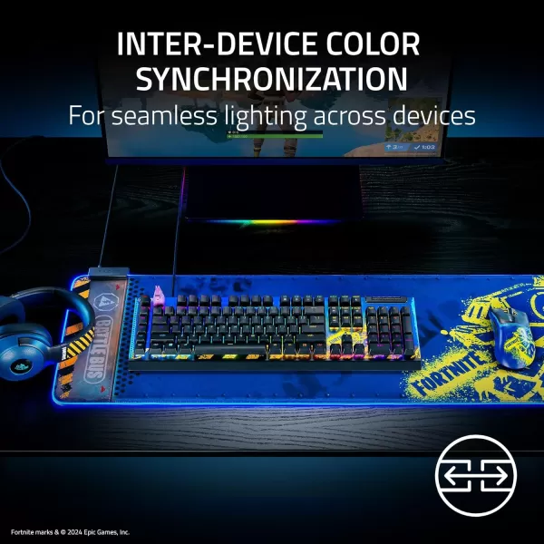 Razer Goliathus Extended Chroma Gaming Mouse Pad Customizable Chroma RGB Lighting  Soft Cloth Material  Balanced Control ampamp Speed  NonSlip Rubber Base  Quartz PinkFortnite Edition
