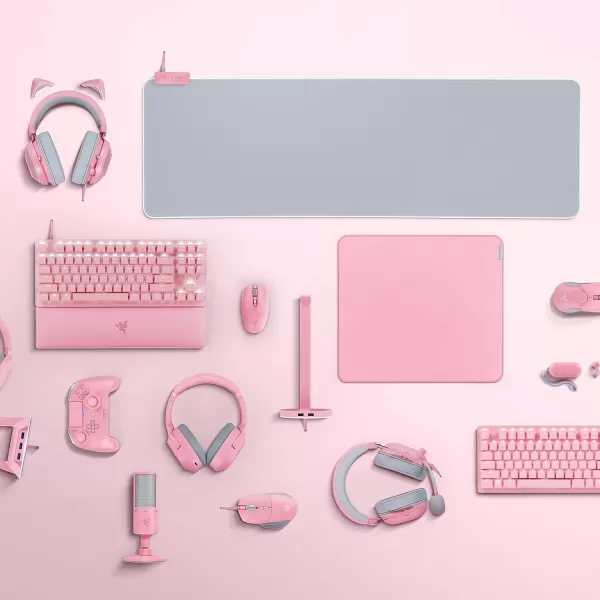 Razer Goliathus Extended Chroma Gaming Mouse Pad Customizable Chroma RGB Lighting  Soft Cloth Material  Balanced Control ampamp Speed  NonSlip Rubber Base  Quartz PinkQuartz PinkGray