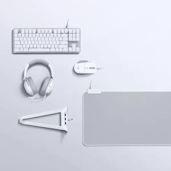 Razer Goliathus Extended Chroma Gaming Mouse Pad Customizable Chroma RGB Lighting  Soft Cloth Material  Balanced Control ampamp Speed  NonSlip Rubber Base  Quartz PinkMercury White