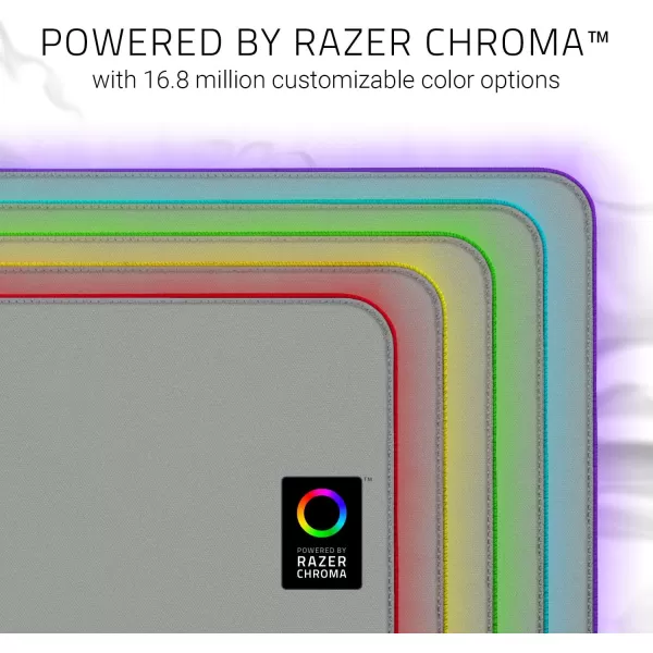Razer Goliathus Extended Chroma Gaming Mouse Pad Customizable Chroma RGB Lighting  Soft Cloth Material  Balanced Control ampamp Speed  NonSlip Rubber Base  Quartz PinkMercury White