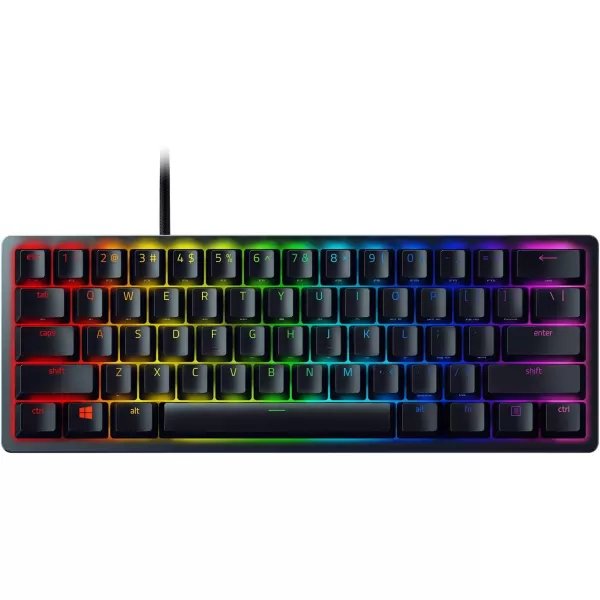 Razer Huntsman Mini 60 Gaming Keyboard Fast Keyboard Switches  Clicky Optical Switches  Chroma RGB Lighting  PBT Keycaps  Onboard Memory  Snap Tap  BlackClassic Black