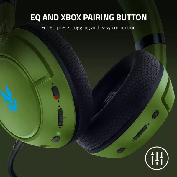 Razer Kaira Pro Wireless Gaming Headset for Xbox Series X  S TriForce Titanium 50mm Drivers  Supercardioid Mic Dedicated Mobile EQ and Pairing Bluetooth 50 BlackHalo Infinite