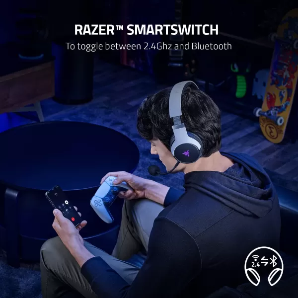 Razer Kaira Pro Wireless Gaming Headset for Xbox Series X  S TriForce Titanium 50mm Drivers  Supercardioid Mic Dedicated Mobile EQ and Pairing Bluetooth 50 BlackWhiteBlack