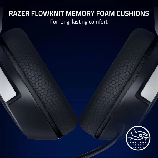 Razer Kaira Wireless Gaming Headset for Xbox Series XS Xbox One Triforce Titanium 50mm Drivers  Cardioid Mic  Breathable Memory Foam Ear Cushions  EQ Pairing Button  Windows Sonic  BlackWhiteBlack