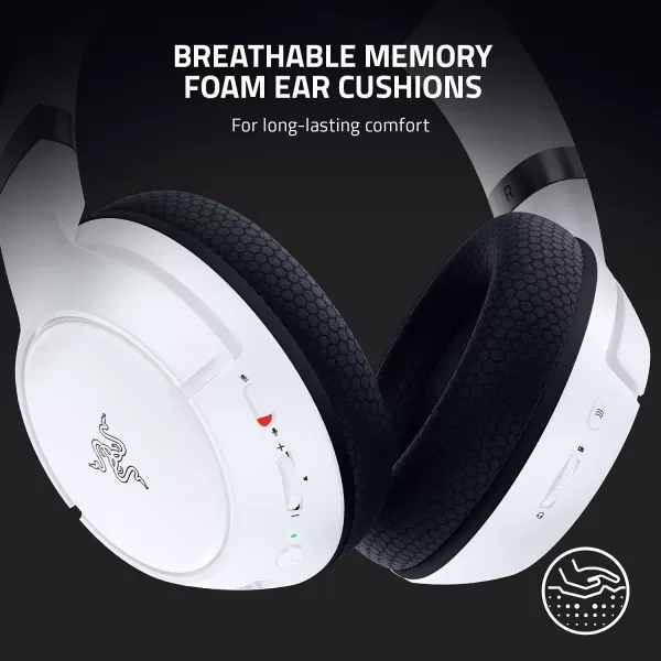 Razer Kaira Wireless Gaming Headset for Xbox Series XS Xbox One Triforce Titanium 50mm Drivers  Cardioid Mic  Breathable Memory Foam Ear Cushions  EQ Pairing Button  Windows Sonic  BlackWhite