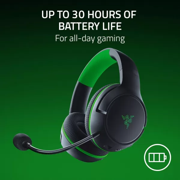 Razer Kaira Wireless Gaming Headset for Xbox Series XS Xbox One Triforce Titanium 50mm Drivers  Cardioid Mic  Breathable Memory Foam Ear Cushions  EQ Pairing Button  Windows Sonic  BlackBlack