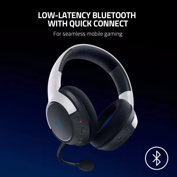 Razer Kaira Wireless Gaming Headset for Xbox Series XS Xbox One Triforce Titanium 50mm Drivers  Cardioid Mic  Breathable Memory Foam Ear Cushions  EQ Pairing Button  Windows Sonic  BlackWhiteBlack