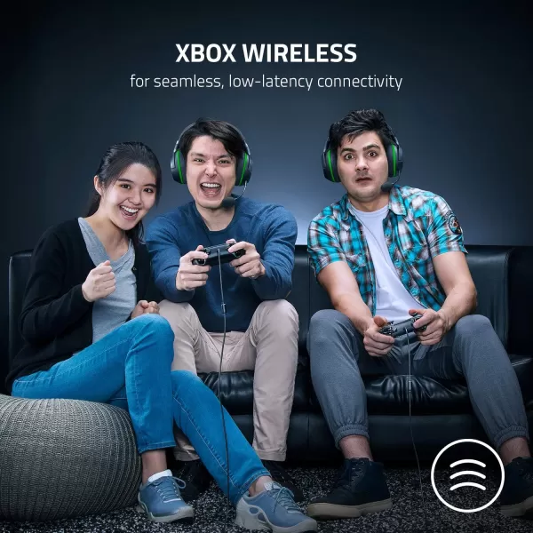 Razer Kaira Wireless Gaming Headset for Xbox Series XS Xbox One Triforce Titanium 50mm Drivers  Cardioid Mic  Breathable Memory Foam Ear Cushions  EQ Pairing Button  Windows Sonic  BlackBlack