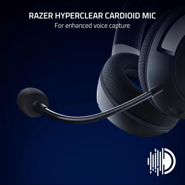 Razer Kaira Wireless Gaming Headset for Xbox Series XS Xbox One Triforce Titanium 50mm Drivers  Cardioid Mic  Breathable Memory Foam Ear Cushions  EQ Pairing Button  Windows Sonic  BlackWhiteBlack