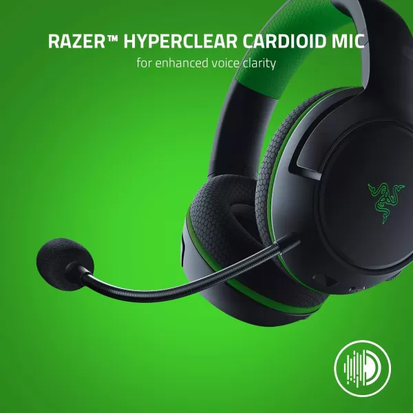 Razer Kaira Wireless Gaming Headset for Xbox Series XS Xbox One Triforce Titanium 50mm Drivers  Cardioid Mic  Breathable Memory Foam Ear Cushions  EQ Pairing Button  Windows Sonic  BlackBlack