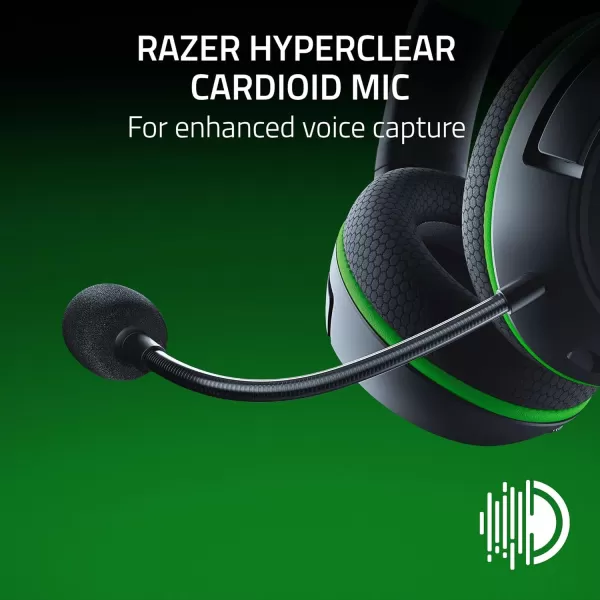 Razer Kaira Wireless Gaming Headset for Xbox Series XS Xbox One Triforce Titanium 50mm Drivers  Cardioid Mic  Breathable Memory Foam Ear Cushions  EQ Pairing Button  Windows Sonic  BlackBlack