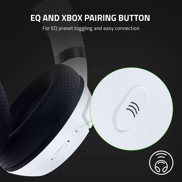 Razer Kaira Wireless Gaming Headset for Xbox Series XS Xbox One Triforce Titanium 50mm Drivers  Cardioid Mic  Breathable Memory Foam Ear Cushions  EQ Pairing Button  Windows Sonic  BlackWhite
