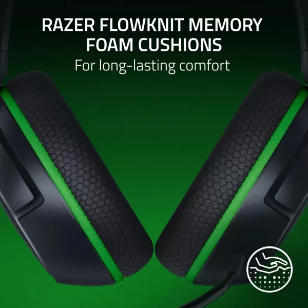 Razer Kaira Wireless Gaming Headset for Xbox Series XS Xbox One Triforce Titanium 50mm Drivers  Cardioid Mic  Breathable Memory Foam Ear Cushions  EQ Pairing Button  Windows Sonic  BlackBlack