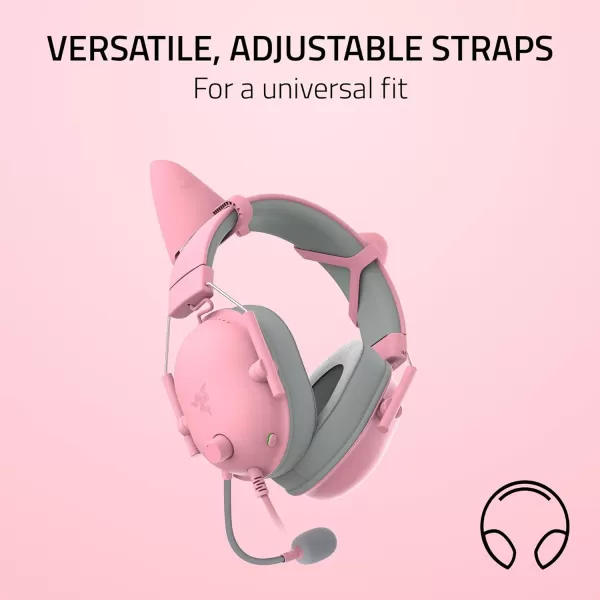Razer Kitty Ears V2 Clipon Kitty Ears for Headsets Gaming Headphones  Universal Fit  Versatile Adjustable Straps  Lightweight Sillicone  Durable ampamp Comfortable  Quartz PinkQuartz Pink